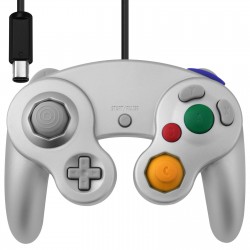 Mando plateado con vibración para Gamecube/Wii