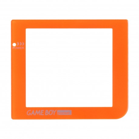 Repuesto del cristal transparente para Gameboy Pocket color naranja