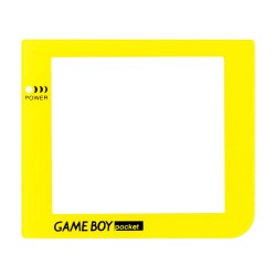 Repuesto del cristal transparente para Gameboy Pocket color amarillo