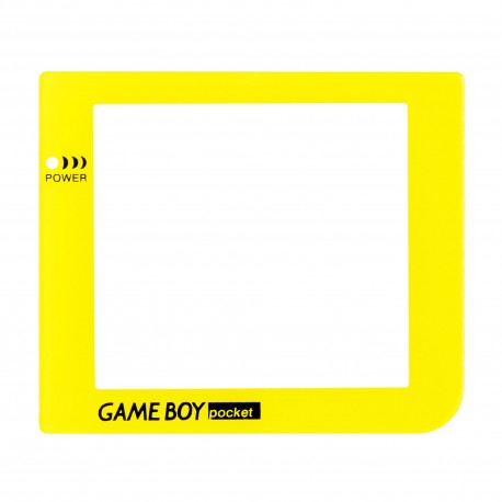 Repuesto del cristal transparente para Gameboy Pocket color amarillo