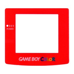 Repuesto del cristal transparente para Gameboy Color en rojo