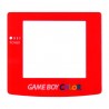 Pantalla Repuesto del cristal transparente para Gameboy Color en rojo