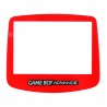 Pantalla Repuesto del cristal transparente para Gameboy Advance en rojo