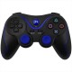 Mando inalámbrico Double Shock para Ps3 azul y negro