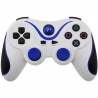 Mando inalámbrico Double Shock para Ps3 blanco y azul