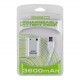 Batería recargable de 3600Mah para Xbox360 color blanco