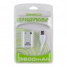 Batería recargable de 3600Mah para Xbox360 color blanco